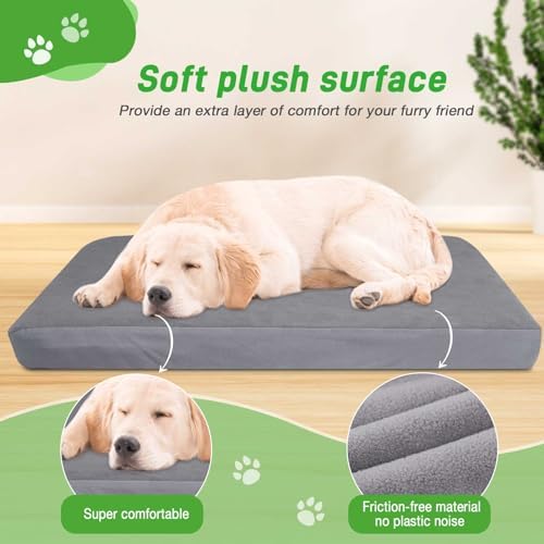 Anti slip silicone backing on extra large pet bed replacement cover