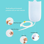 Top view of the wide opening silicone enema bag showing the easy-to-clean design.