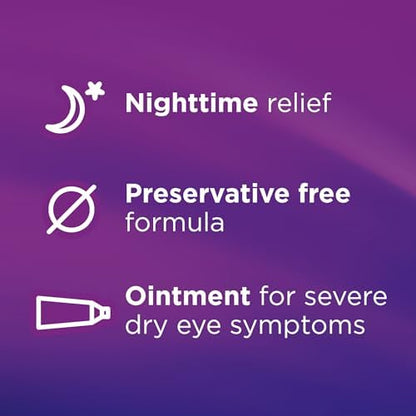 Soothe Preservative-Free Nighttime Ointment packaging showing ingredients and 3.5g size.