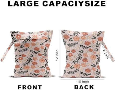 Two BQXH waterproof floral storage pouches side by side