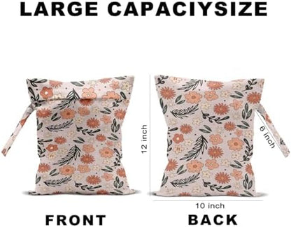 Two BQXH waterproof floral storage pouches side by side