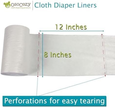 Soft single OsoCozy flushable diaper liner sheet texture close up