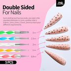 Full collection of Fandamei nail art tools in clear packaging