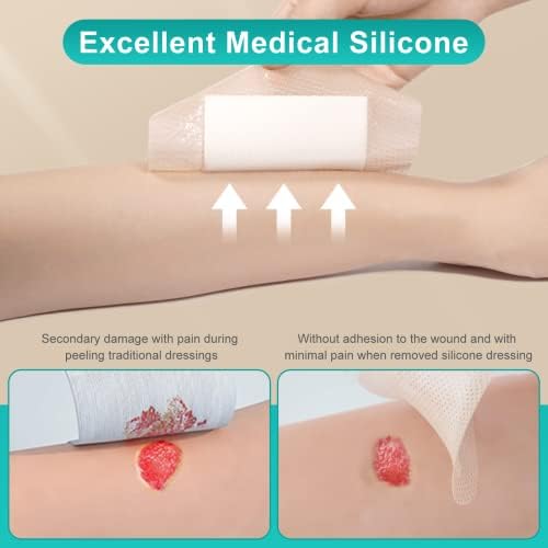 Dimora medical absorbent foam pad border configuration for chronic bed sores