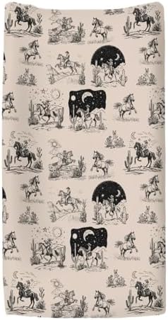 Kastlee western cowboy changing pad cover folded pattern detail