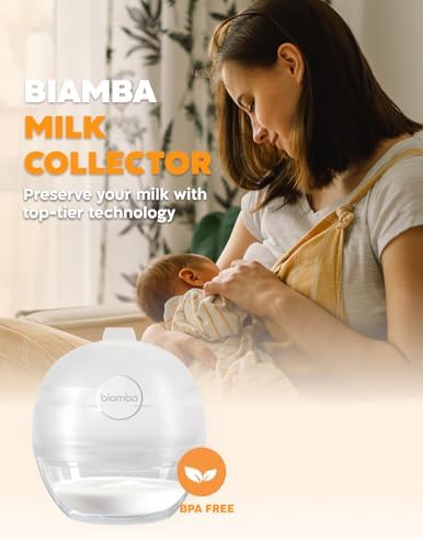 Biamba silicone manual pump close up focusing on the easy-pour spout and 180 milliliter measurement markings.