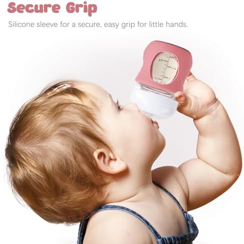 Huakener silicone sleeves for Philips Avent glass baby bottles