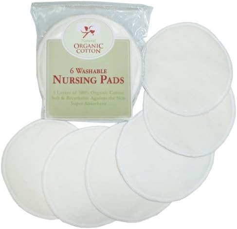 TL Care Nursing Pads Made with Organic Cotton - Soft, Breathable, Absorbent & Washable, Natural Color, 12 Count - Image 3