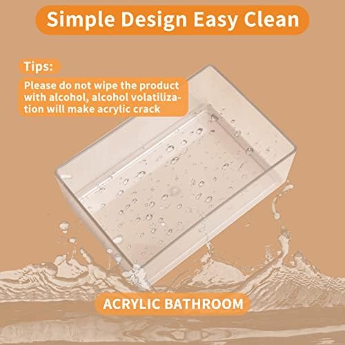 kathson Hamster Sand Bath Box Transparent Acrylic Small Animals Shower Bathtub Guinea Pigs Digging Sand Container Cage Accessories for Lemmings Gerbil Mice Hedgehog Chinchilla (Rectangle) - Image 6