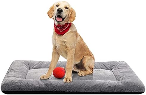 VERZEY kennel mat top view highlighting thirty-six inch dimensions for medium dogs.