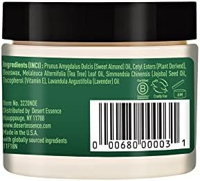 Back label of Desert Essence tea tree ointment showing gluten free certification