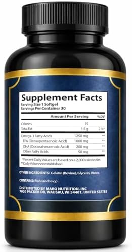 Marq Nutrition Vegan Omega 3 supplement bottle showing 30 softgels label