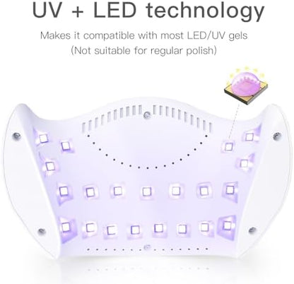 LKE 40W professional nail art tool in modern white design