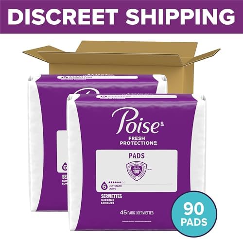 Poise 6 drop ultimate absorbency long length pad side profile illustration