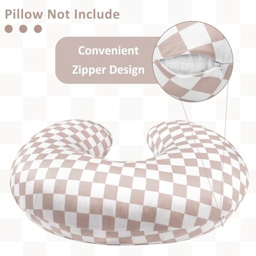 Hidden zipper detail on nursing pillow cover