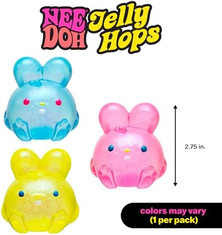 Schylling Needoh Jelly Hops packaging demonstrating imported authentic USA version for children and adults