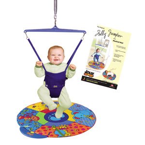 Jolly Jumper baby exerciser and musical playmat front view lifestyle equipment
