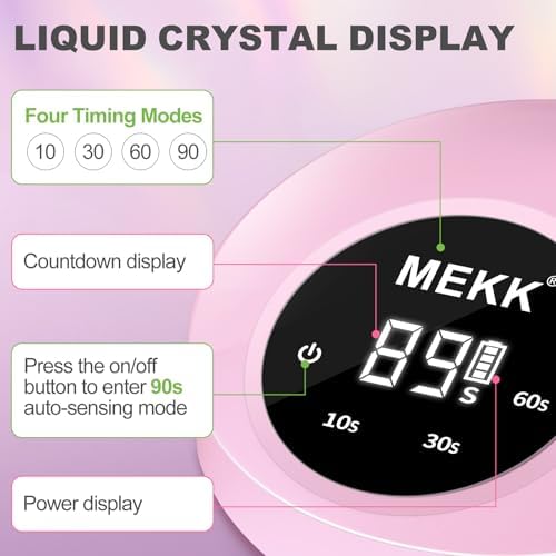 Hand placement under the automatic infrared sensor of the MEKK 30 Watt single nail light.
