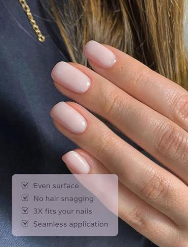 Side view of gel nail sticker thickness and quality