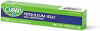Back packaging text of Curad 100 percent pure white petrolatum USP skin protectant ointment