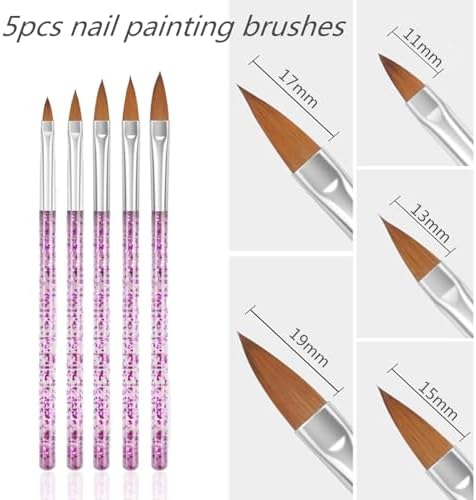 Close up of nail art dotting tool tips of various sizes