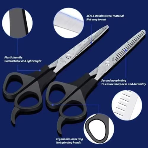 Professional barber salon hair trimming kit featuring three essential grooming tools on flat surface