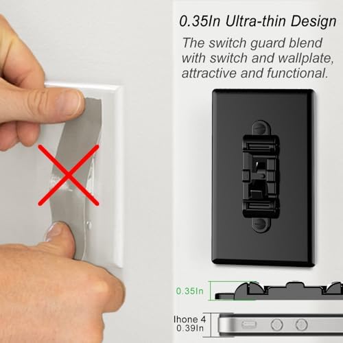 Wisefam 4 pack light switch safety guards for home use