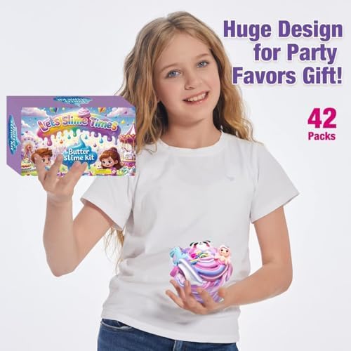 Packaging box of the premium imported slime party favors gift set.