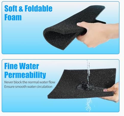 Aquaneat custom fit pre filter foam sheet installation guide view