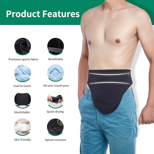 GBmates breathable ostomy belt fabric close up