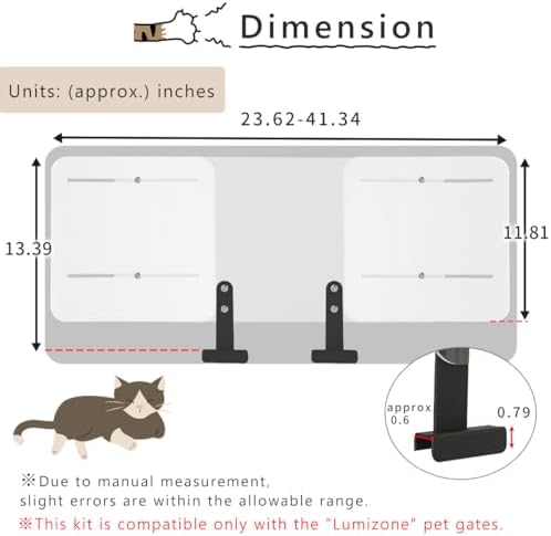 Lumizone premium pet gate extension disassembled for compact and easy storage.
