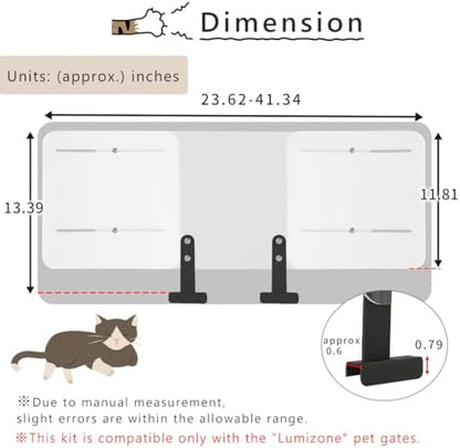 Lumizone premium pet gate extension disassembled for compact and easy storage.