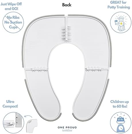 One Proud Toddler premium travel potty seat in use on toilet