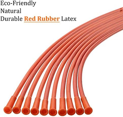 Ten individually wrapped 15 inch enema tubes for hygienic colon cleansing