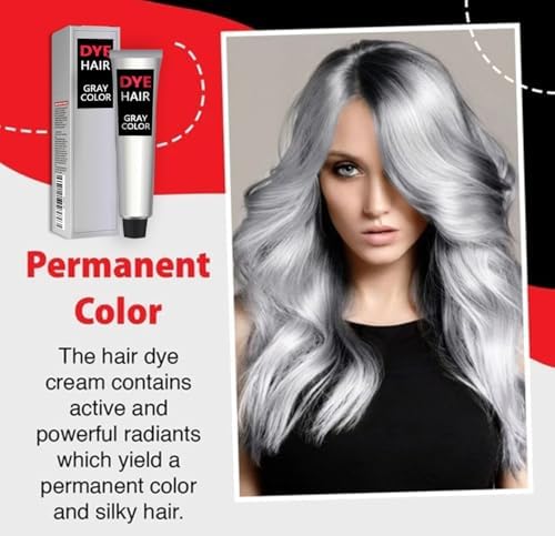 Pawmi silver gray permanent hair color tube