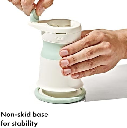 OXO Tot Mash Maker disassembled showing all top rack dishwasher safe parts