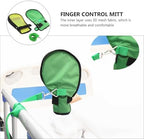 Adjustable wrist strap and buckle system on HEALLILY safety mittens.