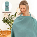 Adjustable neck strap detail on Comfy Cubs nursing cover