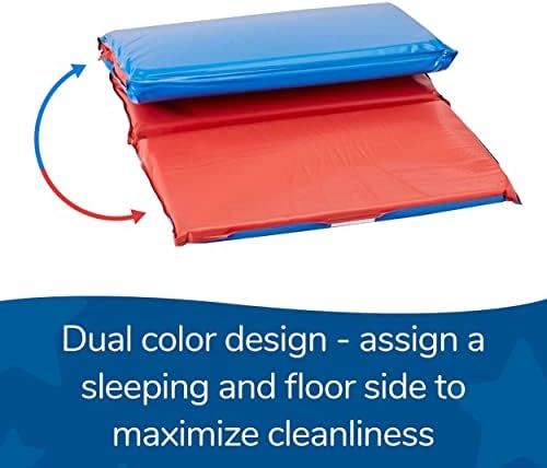 Top view of Children's Factory rest mat showing welded seams