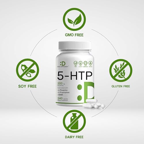 USA imported Deal Supplement 5-HTP bottle showing 120 servings count.