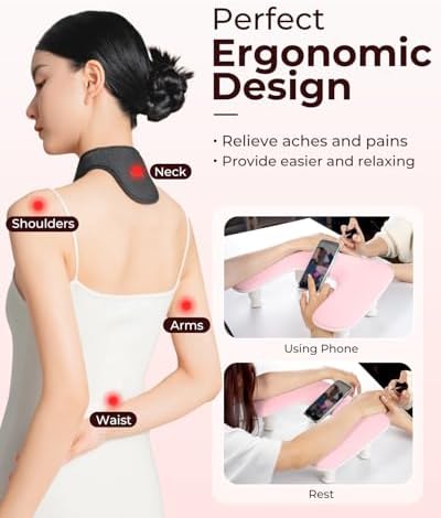 Top view of pink adjustable nail arm rest for manicure stations