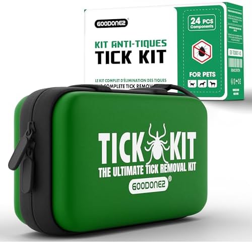 Goodone2 tick removal tools and first aid supplies laid out