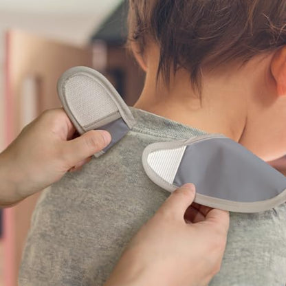 CIVARUA KIDS mess proof toddler bibs displaying the adjustable neck closure for a secure fit.