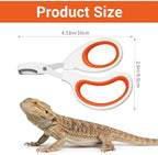Orange and white small animal claw clipper with non slip handles.
