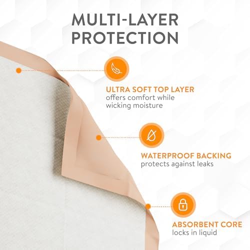 An opened Inspire extra large super absorbent adult incontinence pad showing true size dimensions.