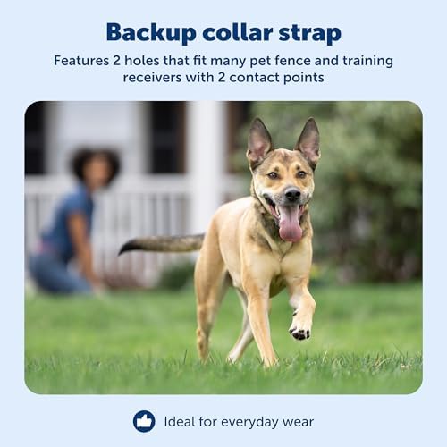 Side view of red PetSafe fence receiver replacement collar