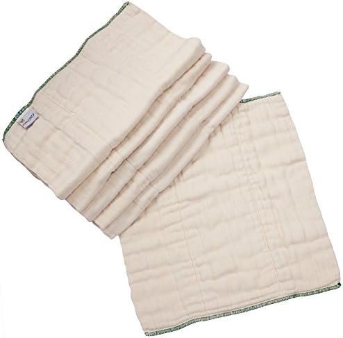 Osocozy unbleached organic cloth diapers folded stack