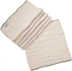 Osocozy unbleached organic cloth diapers folded stack