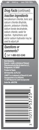 Side profile of Lumify eye drop bottle showing 8 hour relief claim