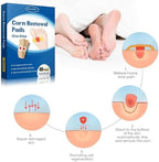 Close up of medicated foot patch showing red salicylic acid center.